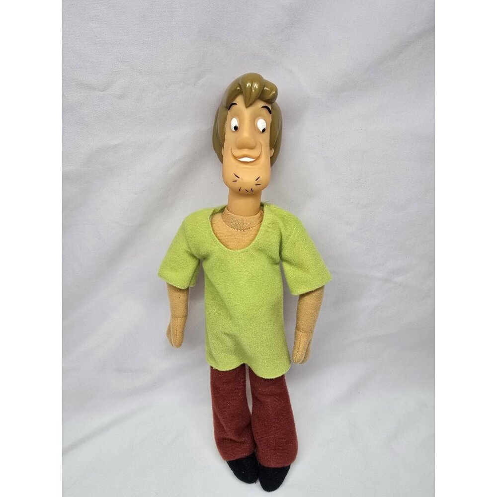 Vintage 1998 13.5" Scooby Doo Shaggy Doll Plush with Vinyl Head Cartoon Network